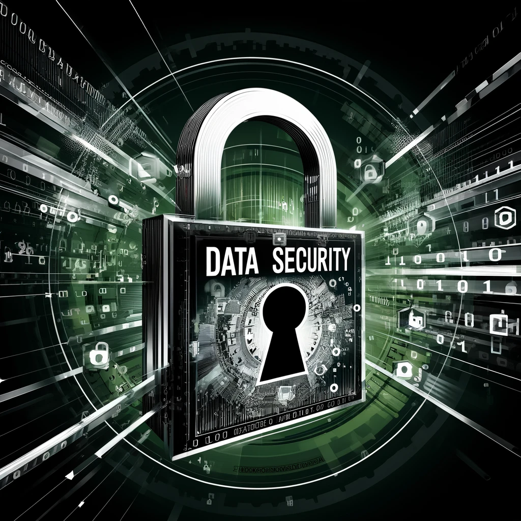 Data Security - image shows a lock with the words data security